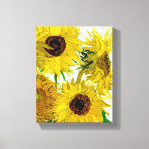 Toile Vase avec douze tournesols, beaux-arts de Van Gogh