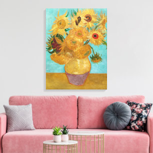 Toile Vase avec douze tournesols Van Gogh