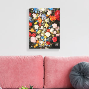 Toile Vase de fleurs avec bijoux, pièces et coquilles, 1
