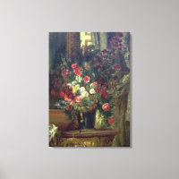 Vase de fleurs sur une console, 1848-49