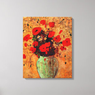 Toile Vase de pavots par Odilon Redon
