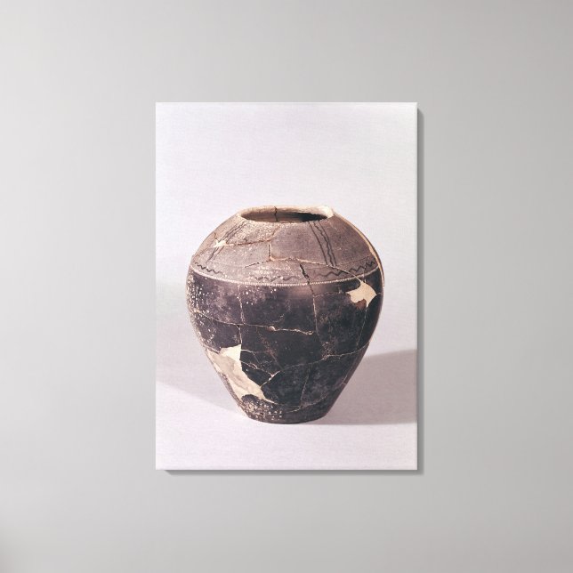 Toile Vase Engobe décoré de lignes ondulantes (Recto)