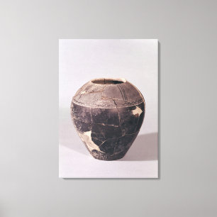 Toile Vase Engobe décoré de lignes ondulantes