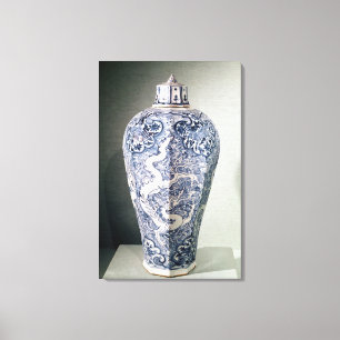 Toile Vase octogonale 'Mei- P' avec blanc