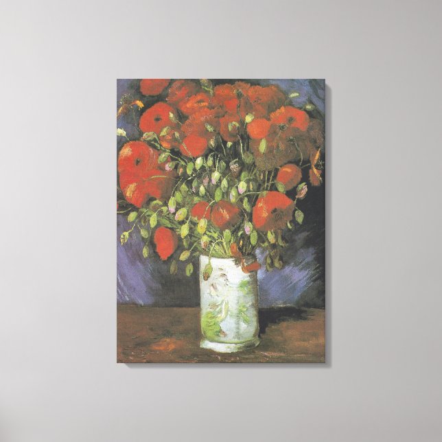 Toile Vase par Red Poppies Vincent van Gogh (Recto)