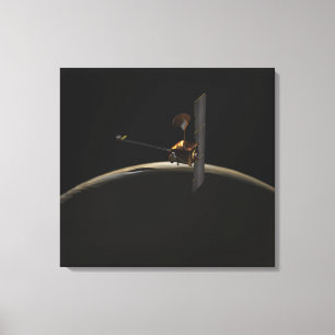 Toile Véhicule spatial Mars Odyssey au-dessus du lever d