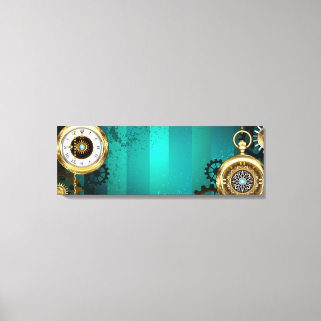 Toile Veille bijoux Steampunk sur un Arrière - plan vert (Recto)