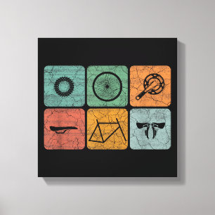 Toile Vélo Cyclisme Vintage Pièces de vélo Cadeaux cycli