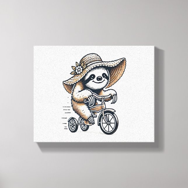 Toile Vélo d'équitation Sloth (Recto)