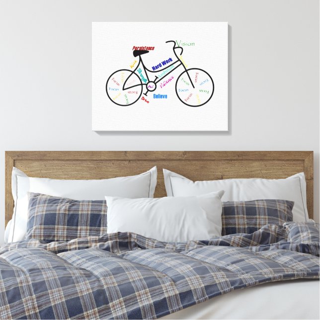 Toile Vélo vélo Fitness Motivational Words (Insitu(Chambre))