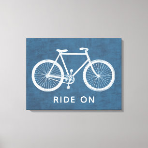 Toile Vélo vintage Azure Blue Art