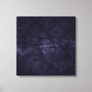 Toile Velvety Midnight Damask Indigo Purple Grunge