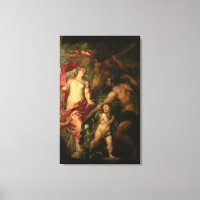 Vénus asking Vulcan for the Armour of Aeneas (oil