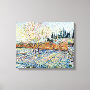 Toile Verger avec des pêchers de Vincent Van Gogh