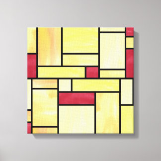 Toile Verre jaune et rouge (12x12)