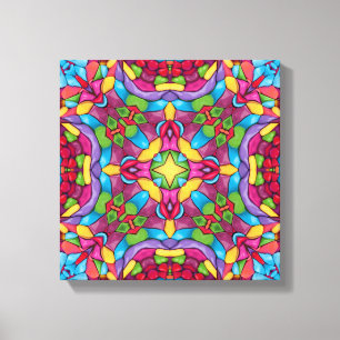 Toile Verre Vintage pourpre Kaleidoscope
