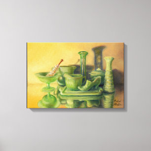 Toile "Verrerie verte"