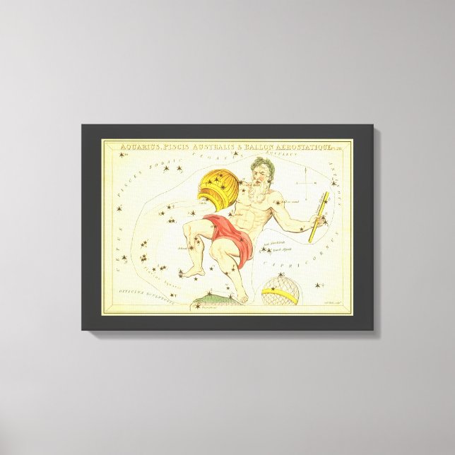Toile Verseau, Constellation Vintage, Miroir d'Urania (Recto)
