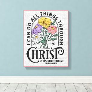 Toile Verset biblique chrétienne inspirant