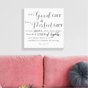 Toile Verset biblique chrétienne inspirant