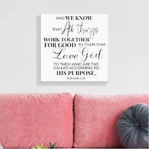 Toile Verset biblique chrétienne inspirant