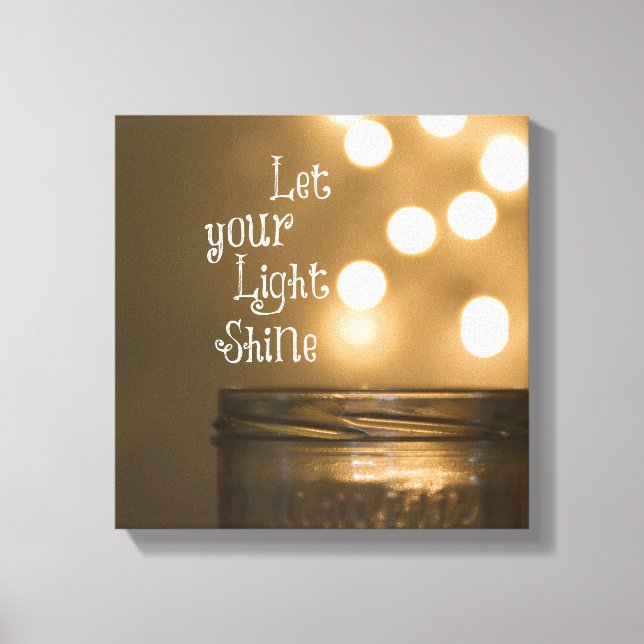 Toile Verset biblique inspirant Laissez votre lumière br (Recto)