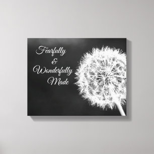 Toile Verset biblique terriblement et merveilleusement f