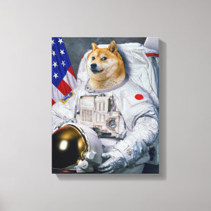 Toile Version d'impression de doge de l'espace