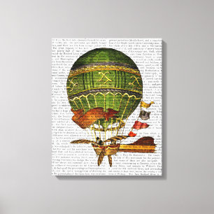 Toile Vert ballon à air chaud