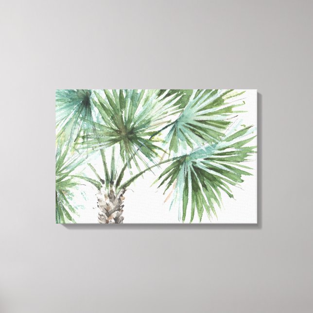 Toile Verts mixtes I Palmiers tropicaux (Recto)