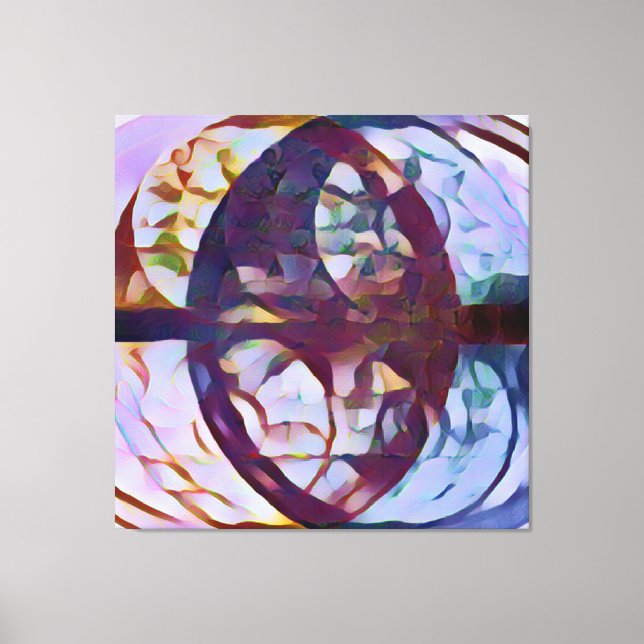 Toile Vesica Piscis 369 | Or & Lavande, Abstrait (Recto)