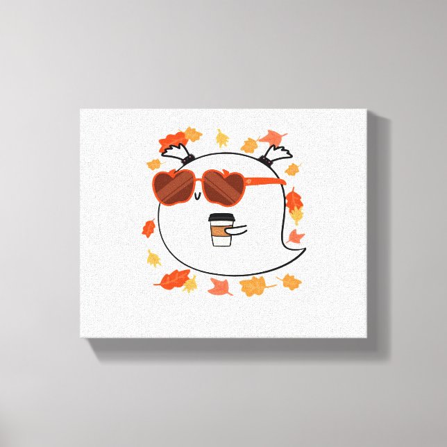 Toile Vibes D'Automne Cute Ghost Classic T-Shirt (Recto)