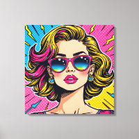 Vibrant Glam Pop Art - Style rétro des années 80