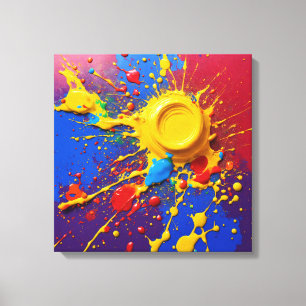 Toile Vibrant Graffiti Burst Canvas - Art Abstrait Impri