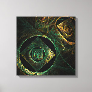 Toile Vibrations magiques Abstrait Quad Canvas Imprimer