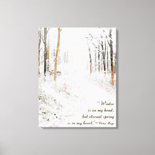 Toile Victor Hugo en hiver