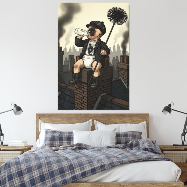 Toile Victorian Baby Chimney Sweep canvas print (Insitu(Chambre))