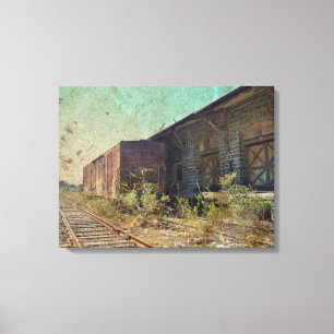 Toile Vieille gare et gare