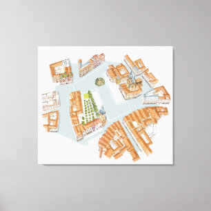 Toile Vieille place. Prague Tchèque