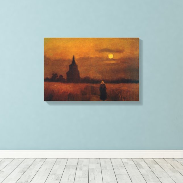Toile Vieille tour dans les champs par Vincent van Gogh (Insitu (Plancher de Bois))