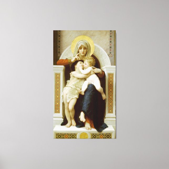 Toile Vierge Marie avec Jésus et Saint Jean le Baptiste (Recto)