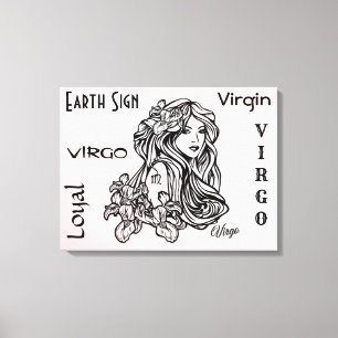 Toile Vierge Vierge Zodiaque Rose