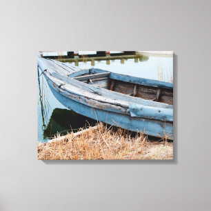 Toile Vieux bateau bleu