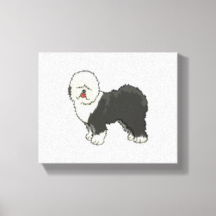 Toile Vieux chien anglais mon ami