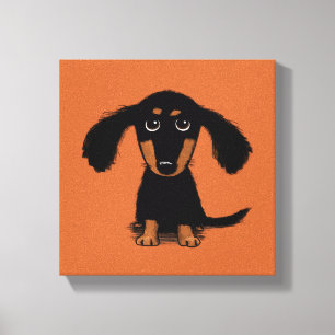 Toile Vieux Chiot de Dachshund
