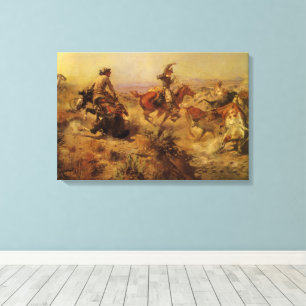 Toile Vieux Cowboys, Jetés à bas par CM Russell
