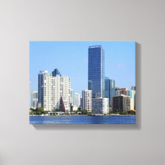 Toile View of Miami Skyline