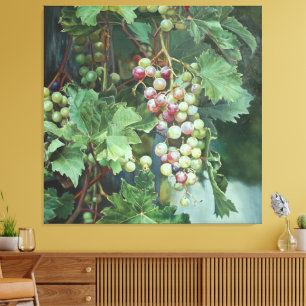 Toile Vigne Réaliste avec Feuilles – Art Fin