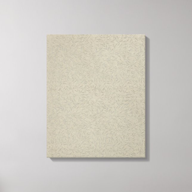 Toile Vignes de feuilles en aluminium grises (Recto)