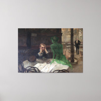 Toile Viktor Oliva - The Absinthe Drinker (1901)